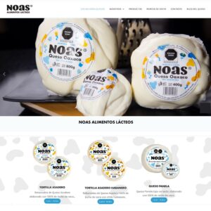 Quesos Noas sitio web desarollado por PrimerLugarWEB